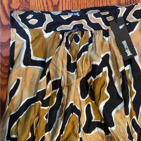 Cavalli Women´s A-Line Skirt - Black and Brown Animal...